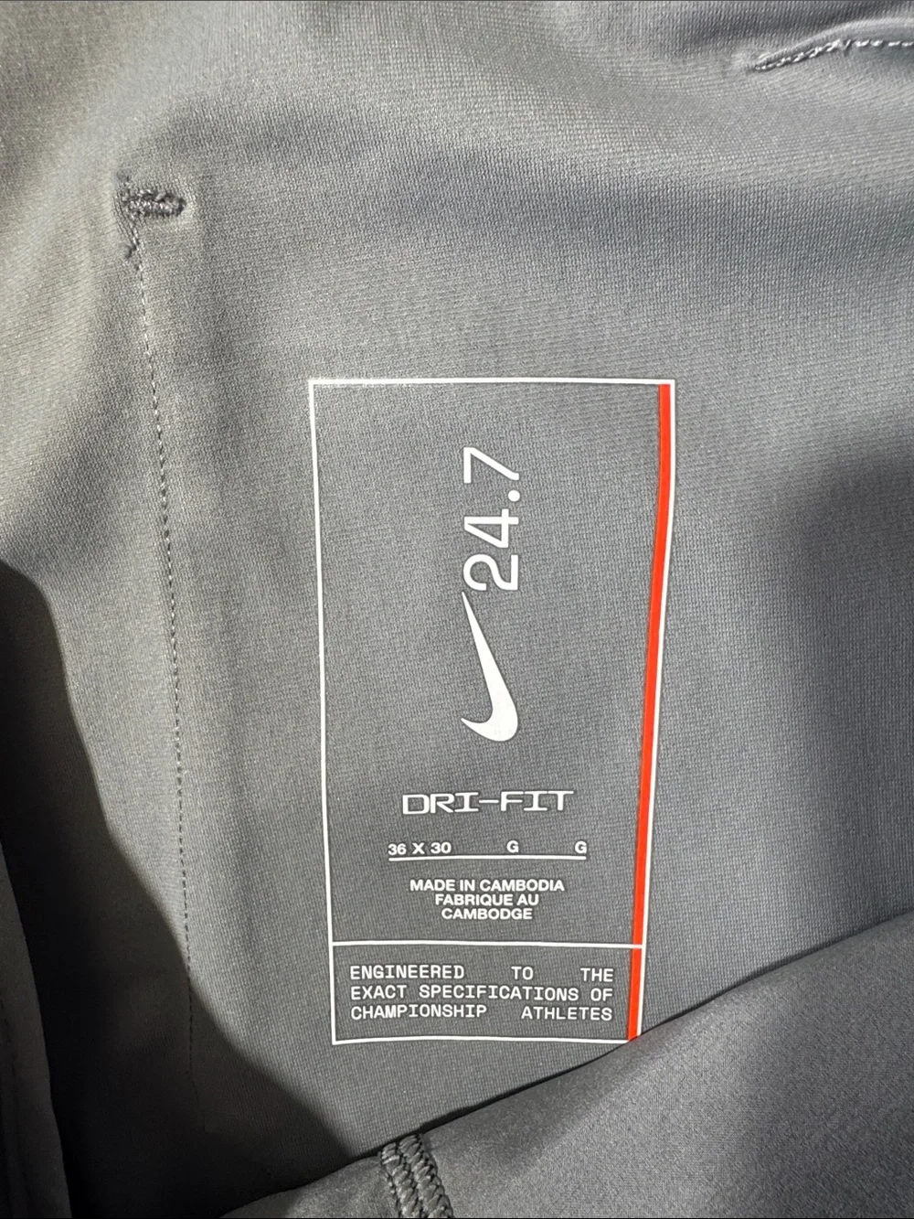 NEW Nike mens 36x30 gray 24.7 PerfectStretch 5-pocket regular fit golf pants NWT
